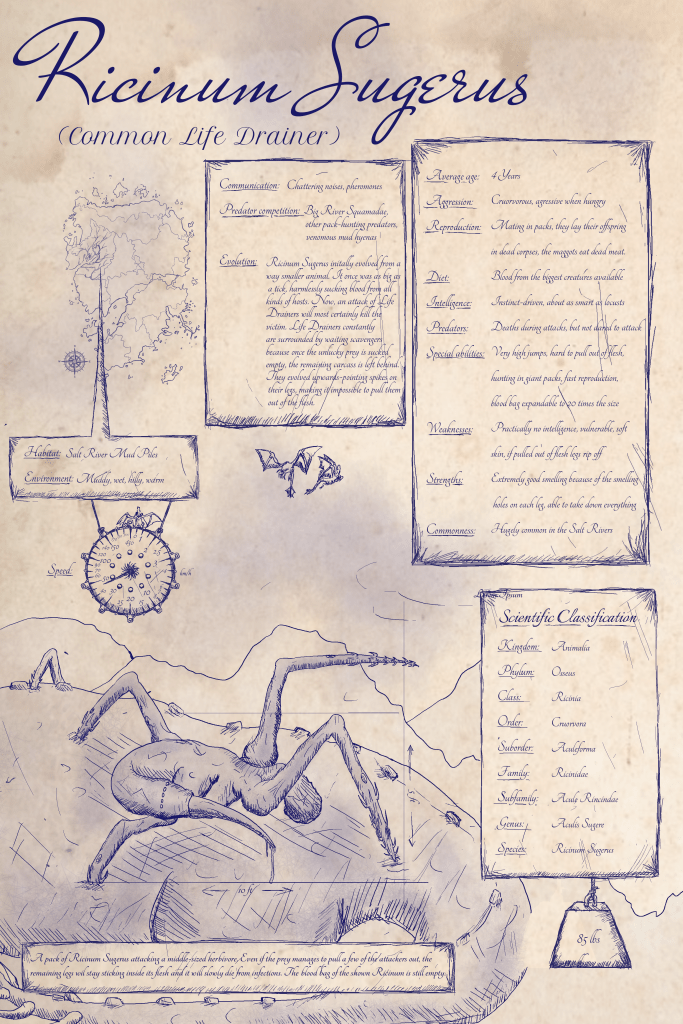 An alien design featuring a blood sucking creature the size of a dog by freelance artist Lucius Amberg.